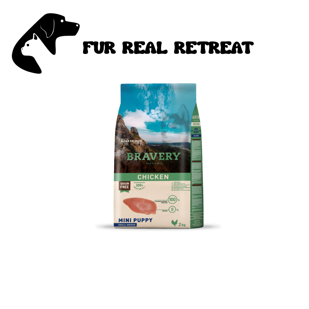 Bravery Dog 2kg Chicken Mini Puppy Dry Dog Food