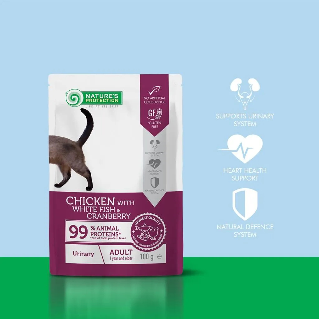 FUR REAL NATURE'S PROTECTION CAT POUCH CHICKEN & WHITEFISH URINARY 100G
