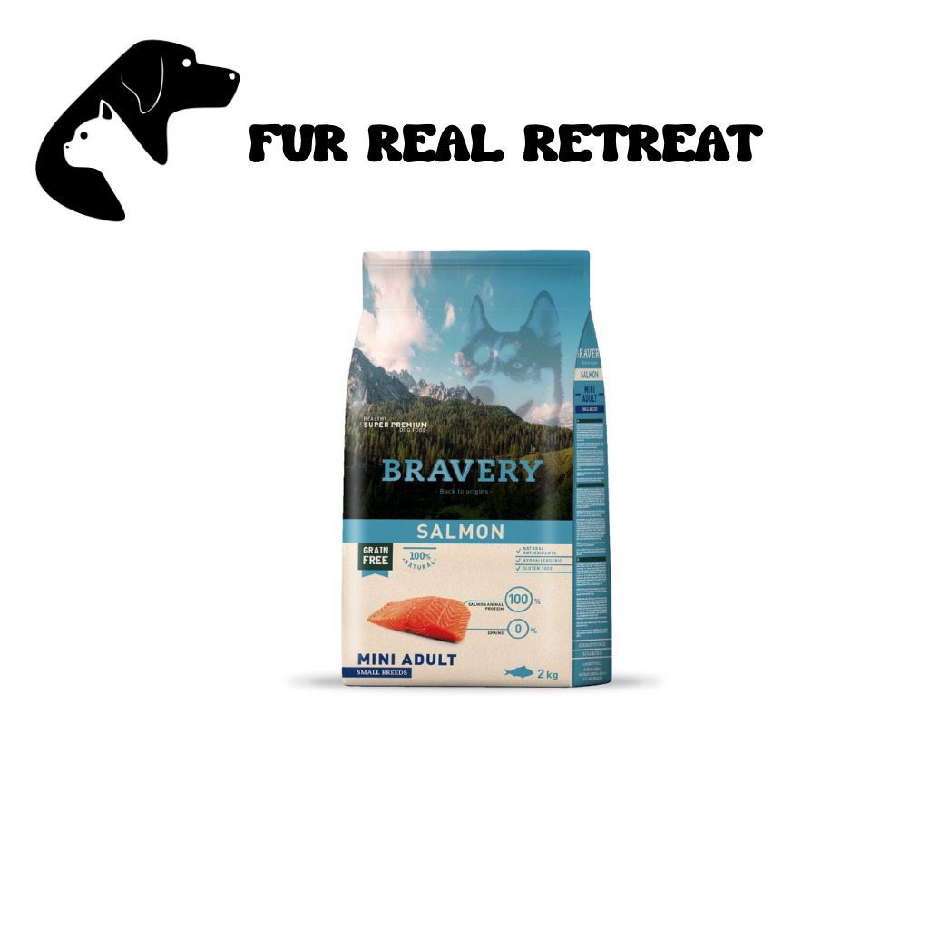 Bravery Dog 2kg Salmon Mini Adult Dry Dog Food