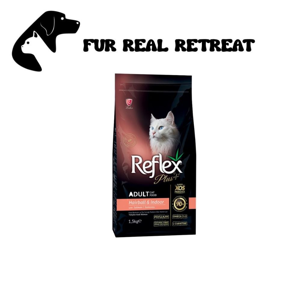 Reflex Plus 1.5kg Hairball & Indoor Salmon Dry Cat Food